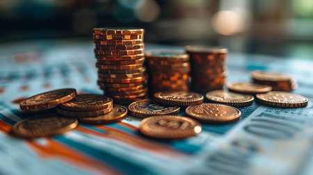 An interest rate and dividend concept, a businessman calculating income and return on investment,...