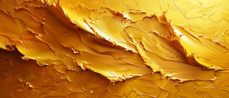 A golden brushstrokes background with textured highlights. Oil on canvas. Modern Art. Wallpaper,...