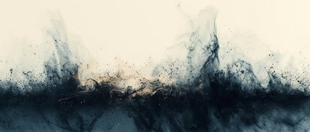 Ink painting with grunge paper texture.の写真素材