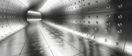 Steel texture polished in a polished mannerの写真素材