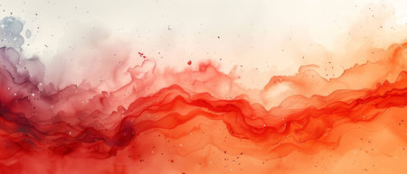 Orange abstract watercolor backgroundの写真素材