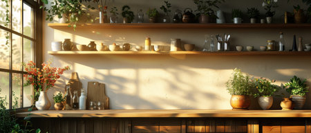 3D rendering of the minimalist kitchen.の写真素材