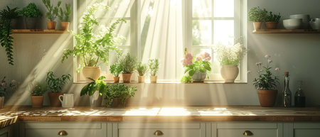 In this rendering, the kitchen is decorated in a minimalist style.の写真素材