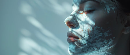 The concept of facial recognition. Biometrics. Security systems.の写真素材