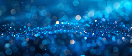 Abstract blue blurry dots at a colorful background.の写真素材