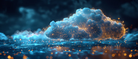 Concept of cloud computing and technology connectivityの写真素材
