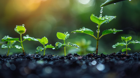 Plants that are growing need to be hand watered