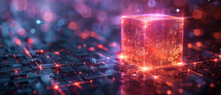Blockchain fintech isometric concept. Cryptocurrency mining technology. Internet financial pyramids....