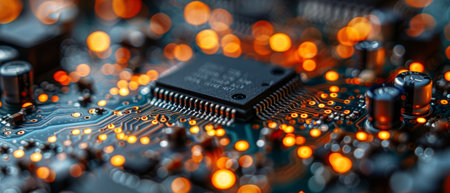 A hardware electronic development concept, including electronic circuit boards or motherboards with...