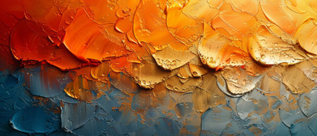 Abstract artistic background. Golden brush strokes. Textured background. Oil on canvas. Geometric,...