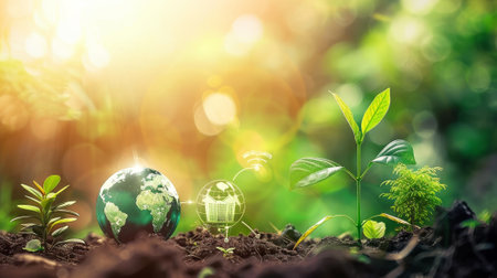 Sustainability development goals. SDGs. Environmental technology concept.の写真素材
