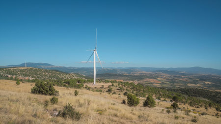 Spanish windmill for producing electricity.