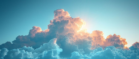 Cute cloud square in blue color