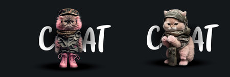 Stylish Winter Cats: Adorable Illustrated in Fashionable Coats and Boots, A Creative Vector Artwork for Pet and Fashionのイラスト素材