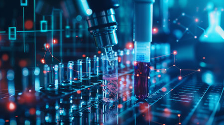 Concept of science and technology. Research and Development. Discovery of drugs.の素材