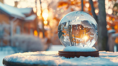 Abstract Defocused Background - Snowglobe in Eve Night - Wish Conceptの素材