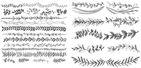 Hand drawn vector dividersのイラスト素材