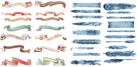 Set of text delimiters for your projectsのイラスト素材