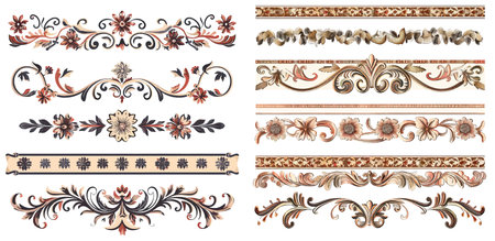 Could be used as vintage dividerのイラスト素材
