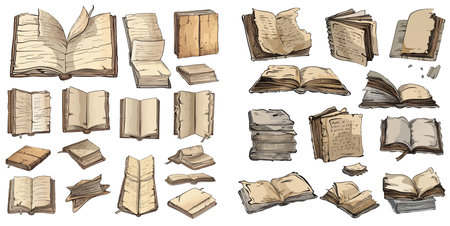 The set of divider book piecesのイラスト素材