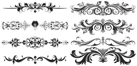 Set of classic design of dividersのイラスト素材