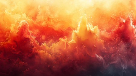 Watercolor painting texture in red and yellowの素材