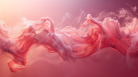 A warm air flow over a light background. A realistic movement of unusual water from a humidifier. An infrared wind wave effect.の素材