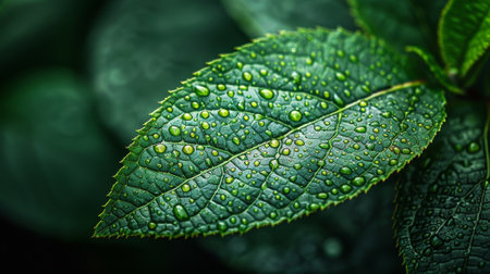 A green leaf texture for the backgroundの素材