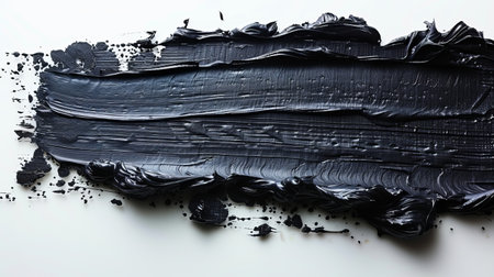 Isolated black paint strokes on whiteの素材