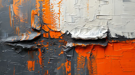 Artwork that is abstract, modern, gray and orangeの素材