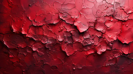 Artistic Abstract Grunge Decorative Dark Red Stucco Wall Background with copy space. Valentines Christmas Design Layout.の素材