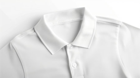 Isolated white background with white Polo shirt and clothes.の素材