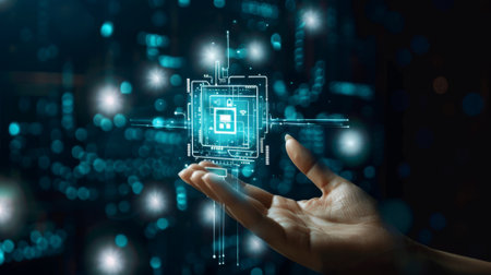 Business Internet Technology Concept Icon of Document Management Data System.の素材