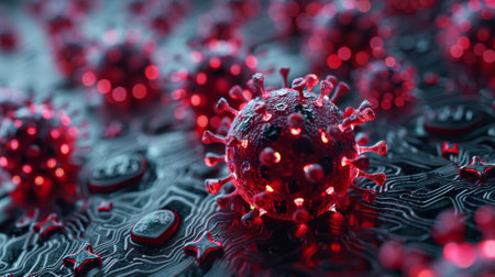 In the context of a Coronavirus pandemic, hackers are attacking with malware.の素材