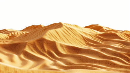 Isolated sand dunes on a white background.の素材