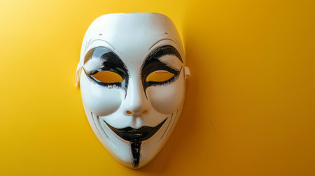 A funny concept with a theatrical mask.の素材