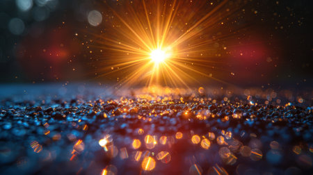 Photographed with real lens flare over a black background. Easily add to photos as an overlay or screen filterの素材