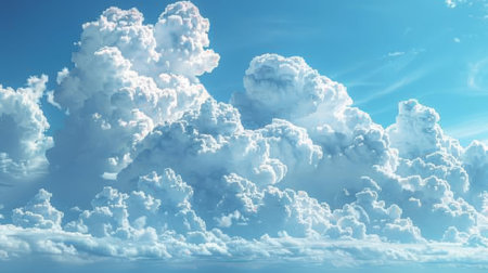 There is a big cloud set that is transparent.の素材