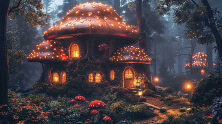 Artwork for the Fairy Land. Digital CG Artwork, Concept Illustration, Modern Illustration in a cartoon style.の素材