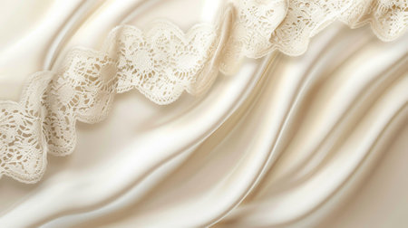 Background with white lace, greeting cards, invitations, and business cards on vintage modern abstract background.の素材