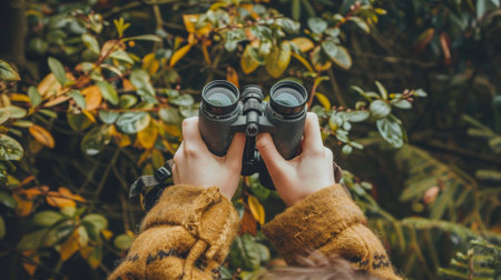 Human hand, Holding binoculars, Discovery, Telescope, Concepts, People, Grab, Recruiters, Exploration, Exploration, Business, Spy, Permanent worker, Adventure, Each person, Arm, Human arm, Fun.の素材