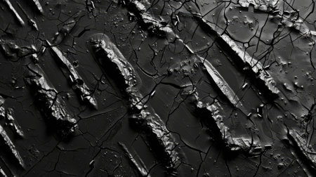 A variety of tire tracks on an asphalt background, offroad grunge tire prints, abstract automobile wheels printed. Rally, motocross straight dirt trails, off road trails texture, realistic modern.の素材