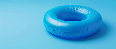 An inflatable ring that flies. The color of the year 2022 is Very Peri. 3D rendering.の素材