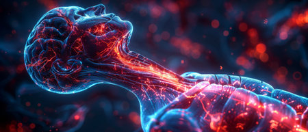 The vascular system of the human body in 3Dの素材