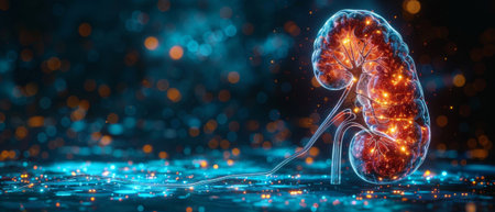 Illustration of human kidney anatomyの素材