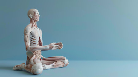 Kneeling unclothed man.の素材