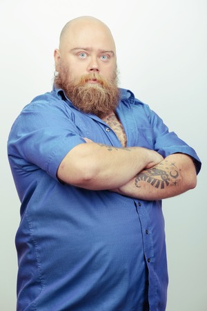 Creative and funny bearded man