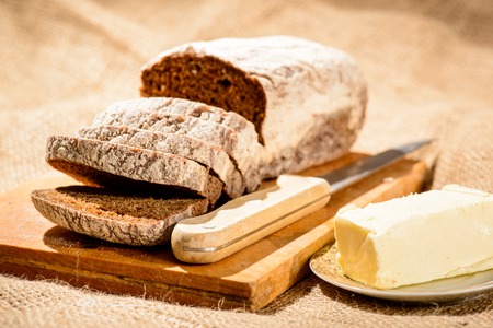Image of bread loaf and butter