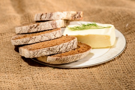 Image of bread loaf and butter