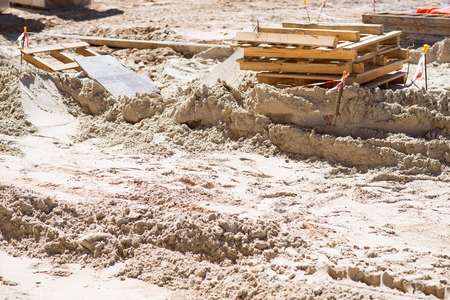 As a background.  A process of construction of an undone building, picture may be used as a backgroundの写真素材